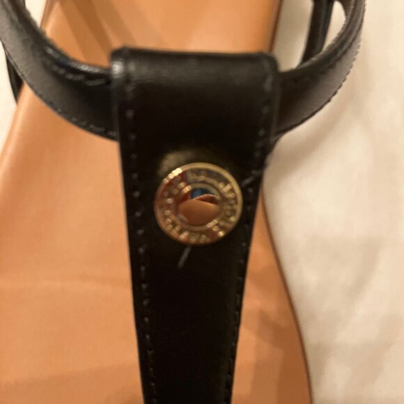 Cole Haan Flora Leather Black Thong Sandals 7B - Picture 2 of 8